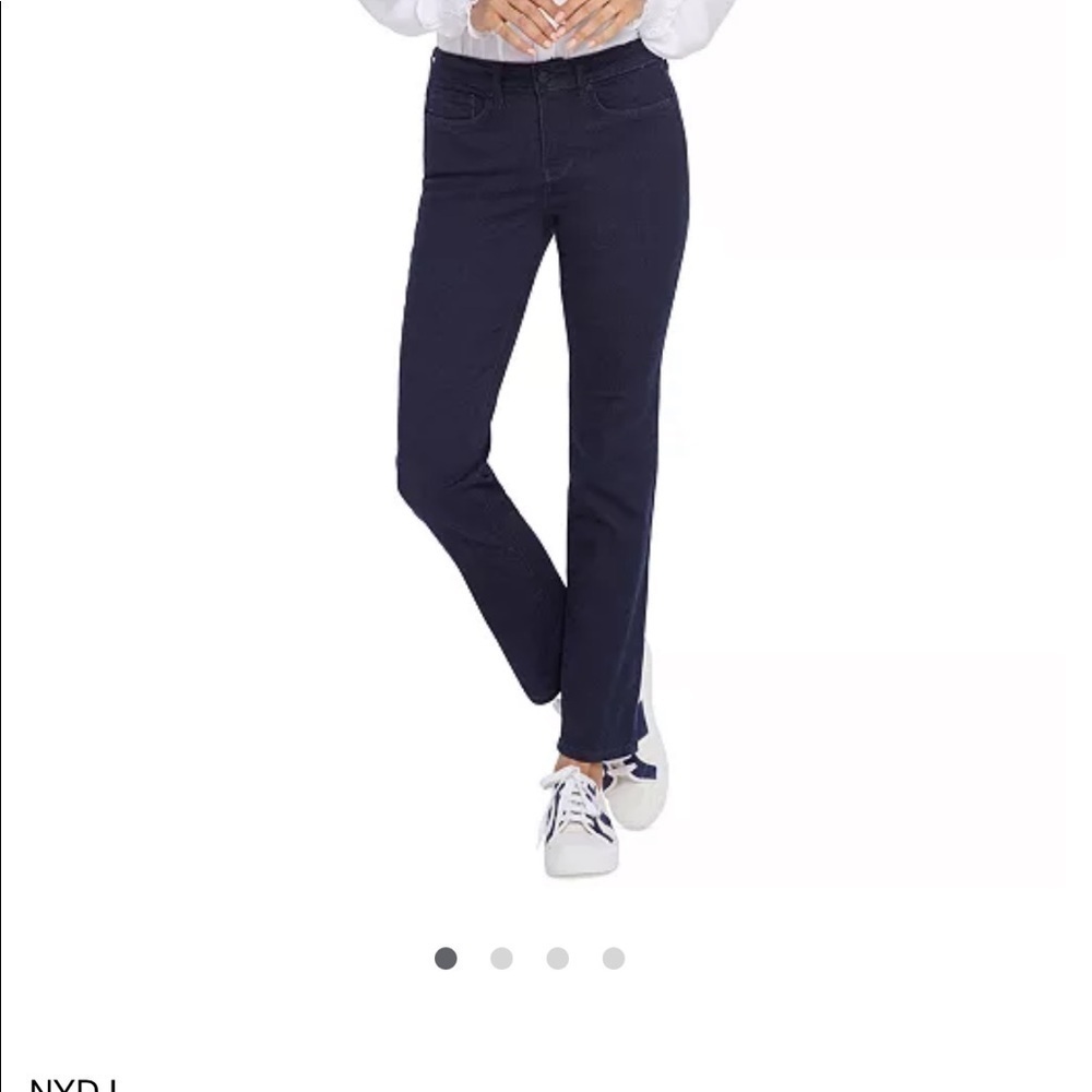 NYDJ Sheri Lift Ruck Slim-Leg Jeans 4P